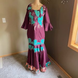 Ankara and Linen dress
